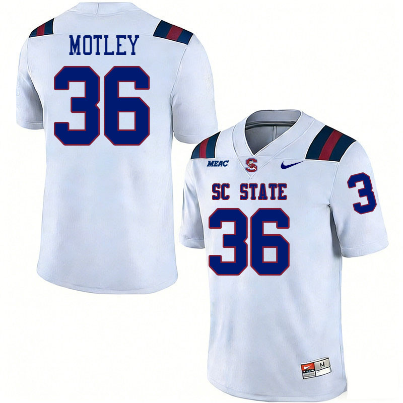 South Carolina State Bulldogs #36 Marion Motley College Football Jerseys,Uniforms Stitched-White